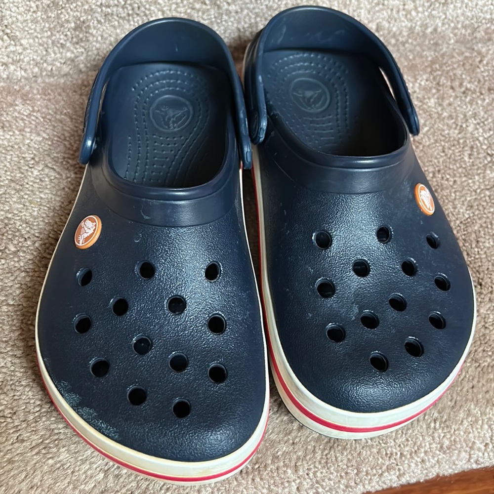 Navy blue Crocks- Kids M-4/ W-6